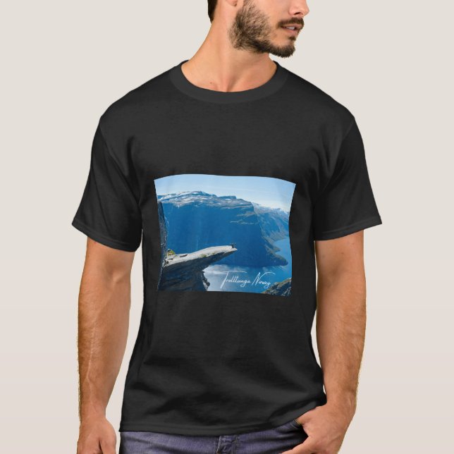 Camiseta Viajes con vista panorámica de fiorama de Noruega (Anverso)