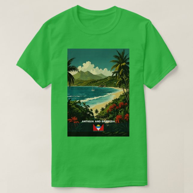 Camiseta Viajes de Antigua y Barbuda 2 (Diseño del anverso)