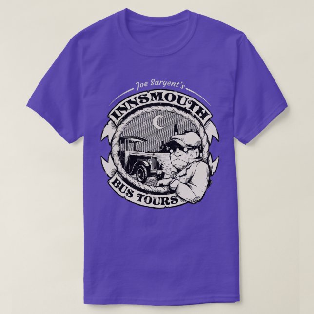 Camiseta Viajes de autobús de Innsmouth (Diseño del anverso)