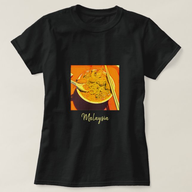 Camiseta Viajes de carne picante Prawn Laksa (Diseño del anverso)
