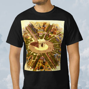 Camiseta Viajes de época, Arc de Triomphe París Francia