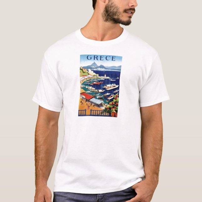 Camiseta Viajes de época Atenas Grecia (Anverso)