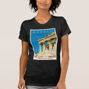 Camiseta Viajes de época Atenas Grecia Templo del Partenón