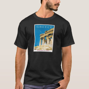 Camiseta Viajes de época Atenas Grecia Templo del Partenón