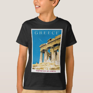 Camiseta Viajes de época Atenas Grecia Templo del Partenón