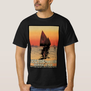 Camiseta Viajes de época, barcos en el Palacio Excelsior Ve