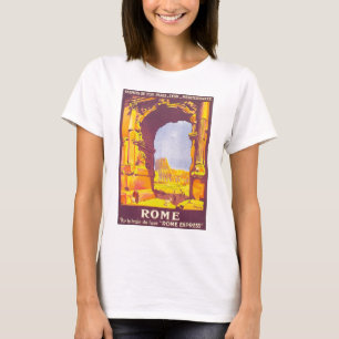 Camiseta Viajes de época, Coliseo en Roma Italia Italiano