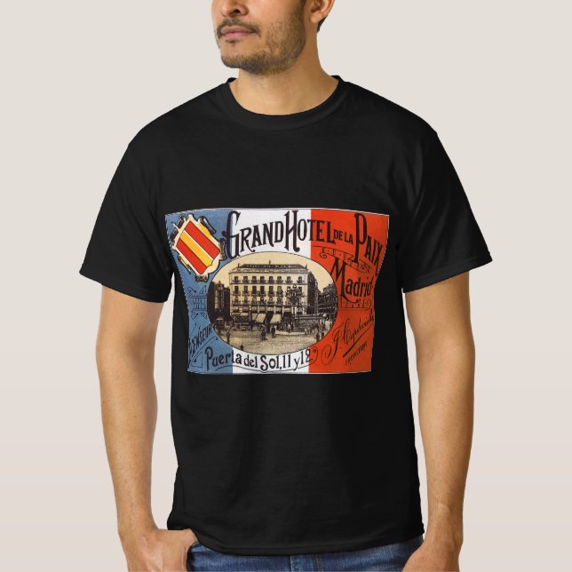 Camiseta Viajes de época, Grand Hotel Paix, Madrid, España (Anverso)