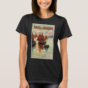 Camiseta Viajes de época, Lago di Garda, Lago Garda, Italia