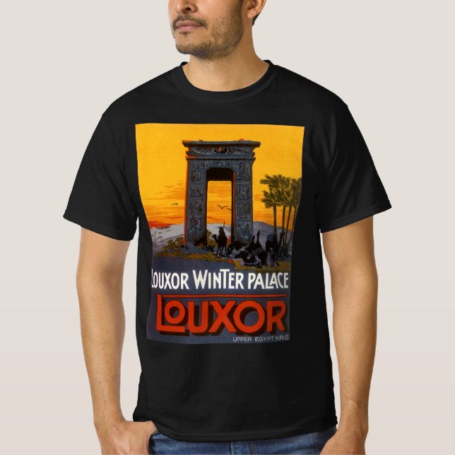 Camiseta Viajes de época, Louxor Winter Palace, Egipto Áfri (Anverso)