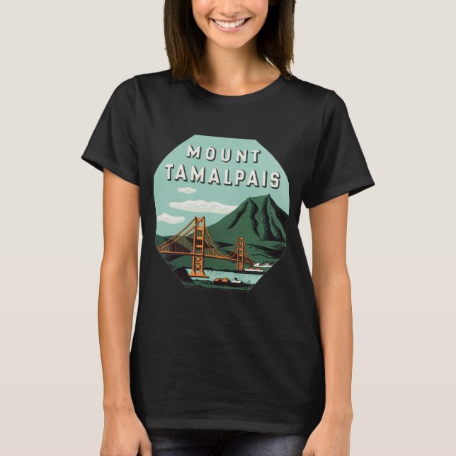Camiseta Viajes de época, montaña Tamalpais o tren de monta (Anverso)