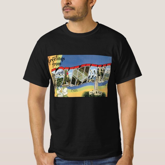Camiseta Viajes de época, saludos desde el Golfo de Luisian (Anverso)