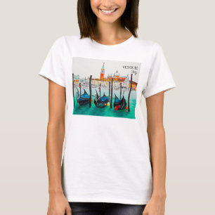 Camiseta Viajes de Italia: recuerdo de color de agua VENICE