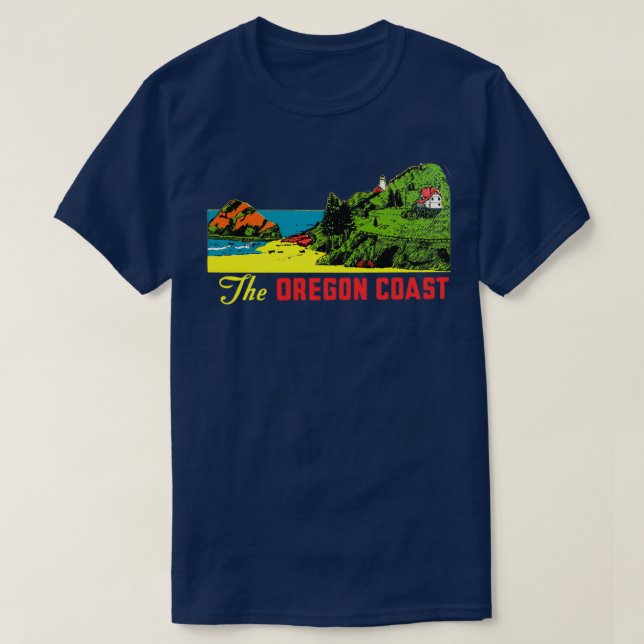 Camiseta Viajes de la Costa de Oregón (Diseño del anverso)