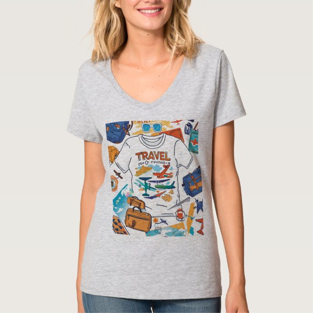 Camiseta Viajes de mujeres (Anverso)
