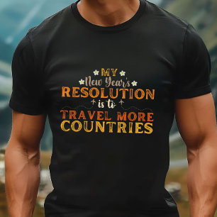 Camiseta Viajes de resolución de Año Nuevo