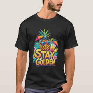Camiseta Viajes de verano de Stay Golden Tropical Pineapple