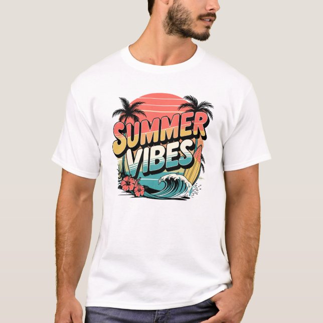 Camiseta Viajes de verano retro (Anverso)