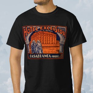 Camiseta Viajes de vintage, Casablanca en Marruecos, África