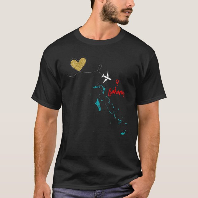 Camiseta Viajes de vuelo Bahamas Caribe Amigos de la famili (Anverso)