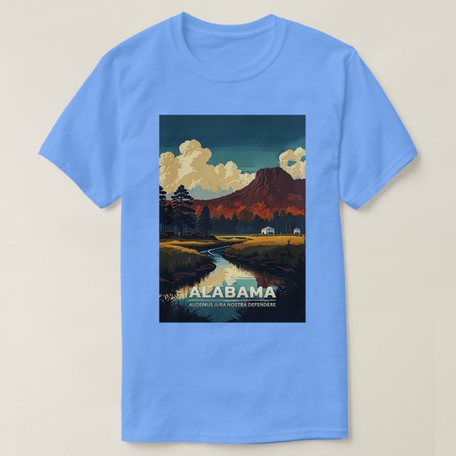 Camiseta Viajes del Estado de Alabama 3 (Diseño del anverso)