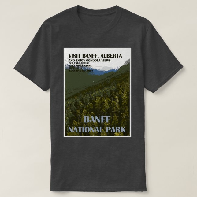 Camiseta Viajes del Parque Nacional Banff (Diseño del anverso)