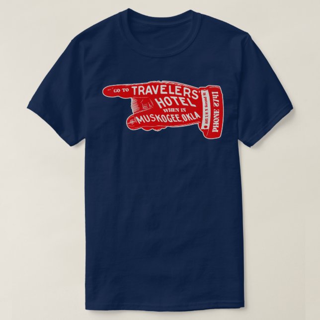 Camiseta Viajes distintos Hotel Muskogee Oklahoma Equipaje (Diseño del anverso)