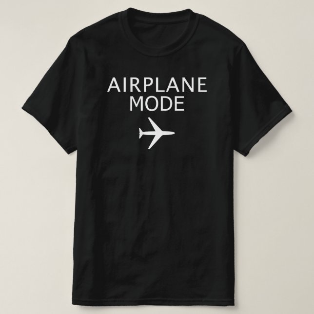 Camiseta Viajes divertidos en modo avión (Diseño del anverso)
