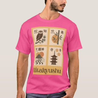 Camiseta Viajes japoneses de vintage de estampados de kitak