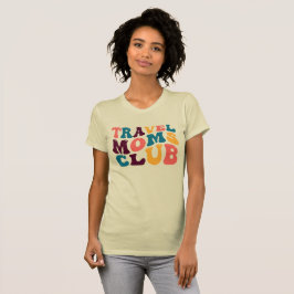 Camiseta Viajes Moms Club Groovy Retro Vibes de verano Beig
