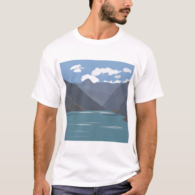 Camiseta Viajes por la naturaleza del lago de las montañas  (Anverso)