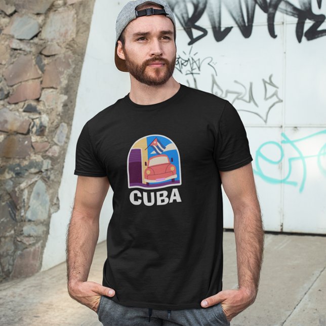 Camiseta Viajes retro mínimos de la isla cubana (cuba vintage travel t shirt)