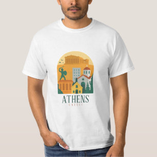 Camiseta Viajes Vintage Atenas Greece - Parthenon