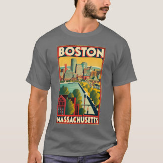 Camiseta Viajes vintage de Boston Massachusetts