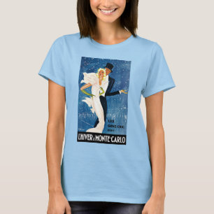 Camiseta Viajes Vintage, Romance de Invierno en Monte Carlo