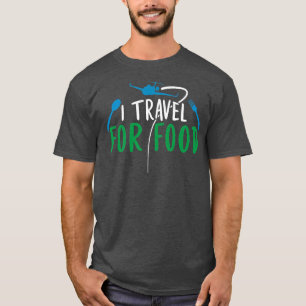 Camiseta Viajo para el blogger amante de la comida 