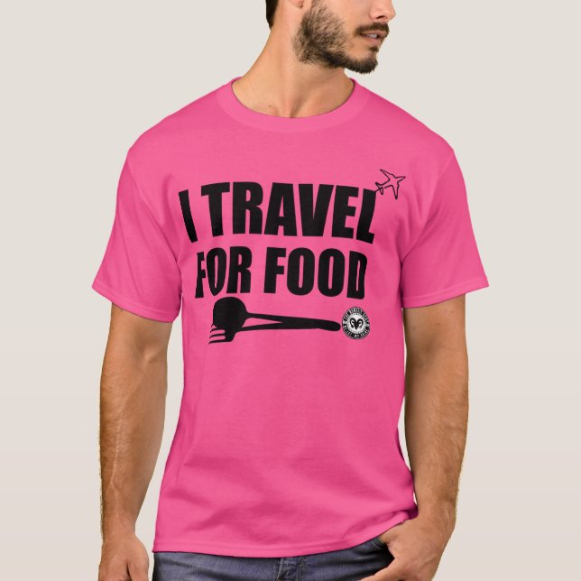 Camiseta Viajo Por Comida (Anverso)