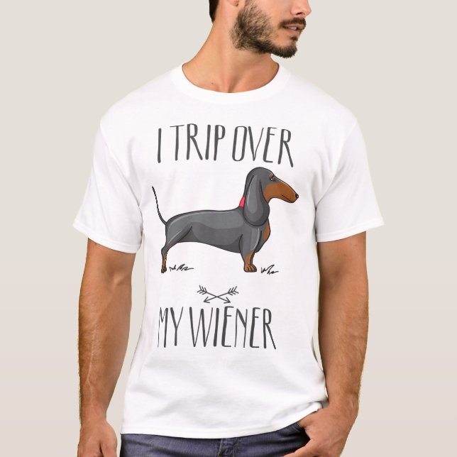 Camiseta Viajo por mi limpiador Funny Dachshund amante del  (Anverso)