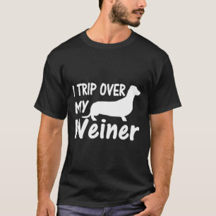 Camiseta Viajo Sobre Mi Amante Perro Dachshund