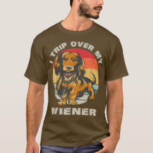 Camiseta Viajo Sobre Mi Esposa Divertida De Perro Dachshund