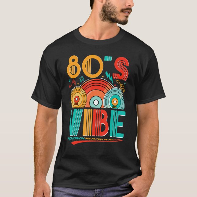 Camiseta Vibe CD 80s Music Generation Retro de los 80s (Anverso)