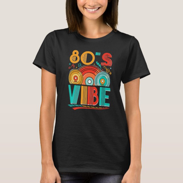 Camiseta Vibe CD 80s Music Generation Retro de los 80s (Anverso)
