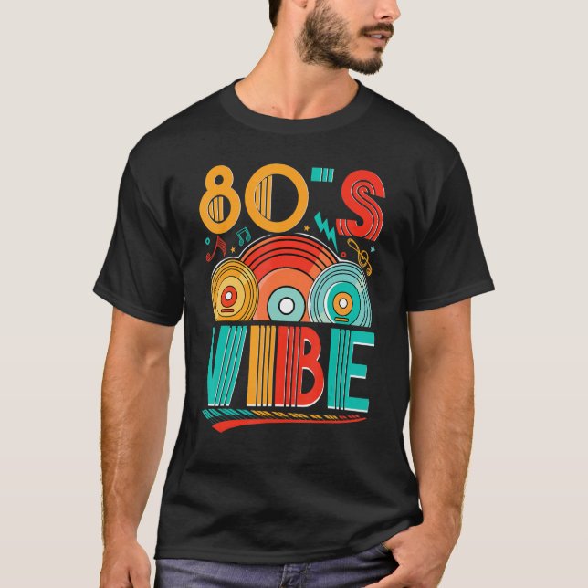 Camiseta Vibe CD 80s Music Generation Retro de los 80s (Anverso)