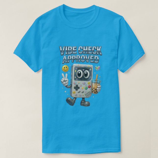 Camiseta Vibe Check Apruebado Cute Retro Gamer! (Diseño del anverso)