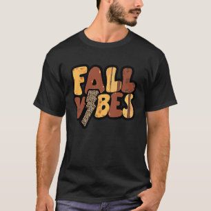 Camiseta Vibe de leopardo retro de otoño