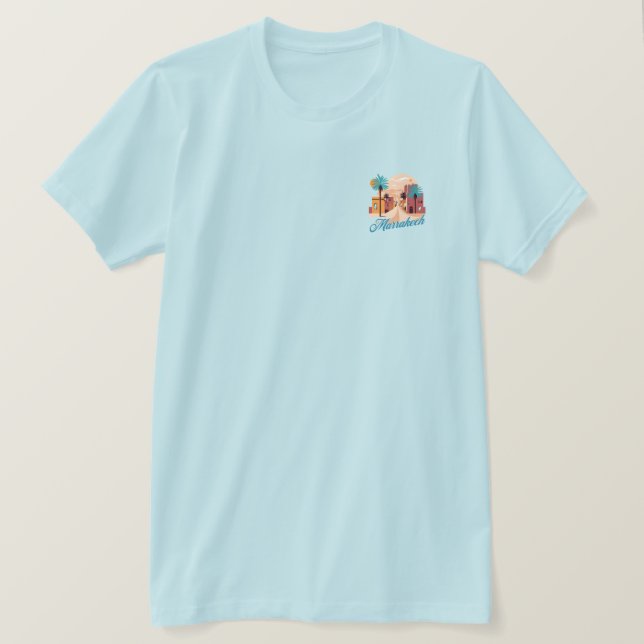 Camiseta Vibe de Marrakech - colores pastel (Anverso del diseño)