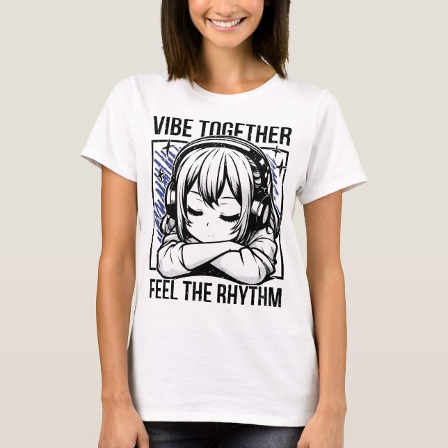 Camiseta VIBE JUNTOS SIENTEN EL RITMO, LA Armonía Celeste (Anverso)