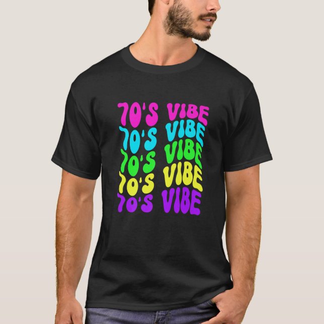 Camiseta Vibe retro cosecha de los años 70 Estilos de Fiest (Anverso)