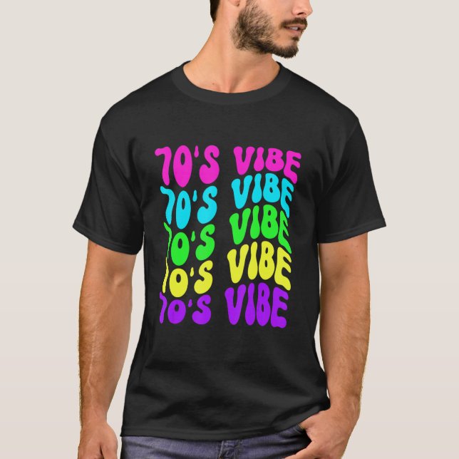Camiseta Vibe retro cosecha de los años 70 Estilos de Fiest (Anverso)