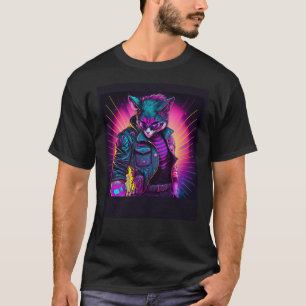 Camiseta Vibe sintonizadora de Cat retro 80